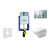 Geberit Kombifix - Modul na závesné WC s tlačidlom Sigma30, matný chróm/chróm + Duravit D-Code - WC a doska, Rimless, SoftClose 110.302.00.5 NH7