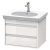 Duravit Ketho Umývadlová skrinka 48x60x46 cm, 2 zásuvky, lesklá biela KT665002222