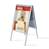 Jansen Display Interiérové reklamné áčko 500 x 700 mm, ostrý roh, profil 25 mm, hliník