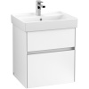 VILLEROY & BOCH Collaro závesná skrinka pod umývadlo, 2 zásuvky, s LED osvetlením, 510 x 414 x 546 mm, White Matt, C007B0MS