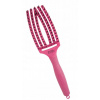 Olivia Garden Finger Brush kefa na vlasy masážna 6-radová stredná Hot pink
