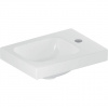 Geberit iCon - Umývadielko, 380x280x130, bez prepadu, otvor na batériu vpravo, KeraTect, biela 501.830.00.2