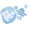 Llorens Obleček pre bábiku bábätko New Born veľkosti 40-42 cm 4dílny modrý
