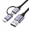 Ugreen 30875 2in1 USB - micro USB / USB Type C, 2.4A, 1m, černý
