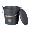Vedro na popol Relaxdays so sivým vekom, 12 litrov