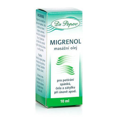 Dr. Popov Migrenol, masážní olej 10 ml