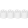Sviečka MagicHome Vianoce, LED, sada 4 ks, jednoduché svietenie, 3,8x5 cm, pohyblivý plameň