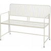 Lavička s operadlom, kovová, 118 x 80 cm