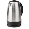 NEDIS rýchlovarná kanvica KAWK340EAL / objem 1,7 l / otáčanie o 360 ° / nerezová oceľ / spotreba 2200 W / čierna / hliník