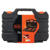 BLACK+DECKER 109-dielna sada vrtákov, bitov a nástrčných kľúčov A7200
