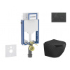 Geberit Kombifix Set predstenovej inštalácie, klozetu Oudee a dosky softclose, tlačidlo Sigma20, čierna lesk/čierna mat SANI15CA5507