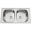 Nerezový drez Sinks OKIO 860 DUO V, matný povrch - hrúbka 0,6mm