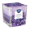 Aura trojfarebná vonná sviečka v skle Lavender 170 g, levanduľa