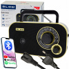 KUCHYNSKÉ RÁDIO SIEŤOVÉ/BATÉRIOVÉ FM AM BLUETOOTH BLOW RA12 ČIERNO-ZLATÉ
