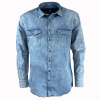 LAID BACK košeľa pánska 3928 jeans riflová 4XL jeans