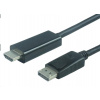 PREMIUMCORD Kabel DisplayPort 1.2 na HDMI 2.0, pro rozlišení 4Kx2K@60Hz, 3m kportadk04-03