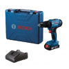 Bosch Náradie - 18V AKU vŕtací skrutkovač s príklepom, 1x aku 2,0 Ah Li-Ion, nabíjačka 06019K9101