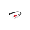 PremiumCord Kabel Jack 3.5mm-2xCINCH F/M 20cm (kjackcinb02)