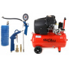Olejový kompresor dvojpiestový 3kW 50L + príslušenstvo, Kraft&Dele KD1484