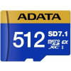 ADATA MicroSDXC karta 512GB Premier Extreme SD7.1, U3, C10, V30 (R:800/W:700 MB/s) UD512GEX3L1-C