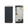 LCD displej + dotyk + predný kryt Silver HTC ONEmini (M4) (Service Pack)