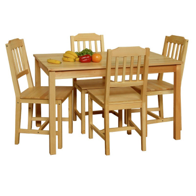 idea Stôl + 4 stoličky 8849 lak