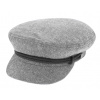 Fiebig - Headwear since 1903 Námornícka kapitánka - Riders Cap Cotton - sivá bavlnená Veľkosť: 61 cm (XL)
