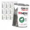 John Dog for Cats Mokré krmivo 99 MENU pre mačky králik 400 g