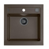 Alveus FORMIC 20 kuchynský granitový drez so sifónom 52x51 Chocolate+prepad anthracit 1103764+anthracit