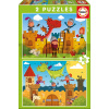 Educa detské puzzle Drak a Rytier 2x48 dielov 17151