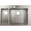 HANSGROHE S711-F655 nerezový dvojdrez, montáž na pracovnú dosku/do roviny, 755 x 500 mm, nerezová oceľ, 43309800