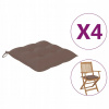 Vankúš na záhradný nábytok - Vankúše stoličky Vidaxl, 4 ks, farebný taupe, 4 (Vankúše stoličky Vidaxl, 4 ks, farebný taupe, 4)