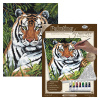 Maľovanie podľa čísiel na plátno formát A4 - Schovaný tiger (Sada na maľovanie podľa čísiel na plátno Royal Langnickel - A4)