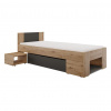 Tempo Kondela Posteľ s úložným priestorom, 90x200, dub artisan/antracit, UNIS