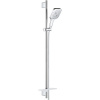 GROHE Rainshower SmartActive Cube sprchová súprava, ručná sprcha 3jet 130 x 130 mm, 90 cm sprchová tyč s poličkou na mydlo a sprchová hadica 175 cm, chróm, 26586000