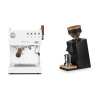 Ascaso Steel DUO PID PLUS, White&Wood + Eureka Mignon Single Dose, Black & Oak