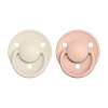 Bibs cumlíky kaučuk 2 ks De Lux 6-18 mesiacov Ivory/blush