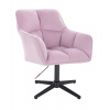 LuxuryForm DESIGN Kozmetické kreslo AMALFI VELUR na čiernom kríži - levanduľa