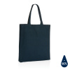 Taška Impact z recyklovanej bavlny AWARE™ (145 g/m2) so širokým dnom , Black Farba: navy blue