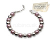 Strieborný náramok Swarovski - W 022 K / powder rose /