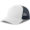 Atlantis Headwear Kšiltovka Rapper Cotton-S, 5 panelová, Trucker COT33026090899-white/navy UNI Bílá/navy