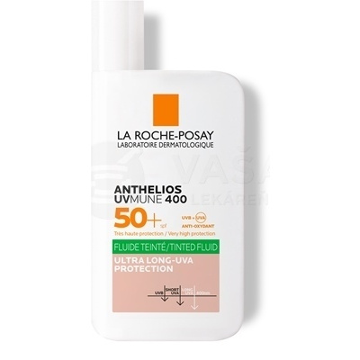 La Roche-Posay Anthelios UVMUNE 400 SPF50+ Tónovaný fluid na opaľovanie na citlivú mastnú pleť 50 ml opaľovací fluid