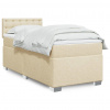 Box spring postel s matrací krémová 90x200 cm textil Krémová 3288090