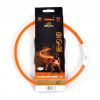 Obojok DUVO+ LED Svietiaci dog oranžový nylonový 65 cm