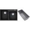 Franke Urban žulový drez s odkvapkávacou vložkou 78x50 cm sivá/grafitová/ónyxová 114.0743.082