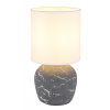 GLOBO 21739G MARBLE stolná lampička V315mm 1xE14 šedá, biela