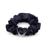 Stoklasa Saténová scrunchie gumička do vlasů / náramek srdce - 6 modrá pařížská