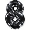 Čierny foliový balón číslice 8 - 102 cm - Flexmetal