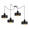Light Home Závesné svietidlo Barcelona Spider, 4x kovové tienidlo (výber z 2 farieb)