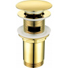 Univerzálny zlatý klik-klak zátka pre umývadlo a bidet Deante NHC_Z10U